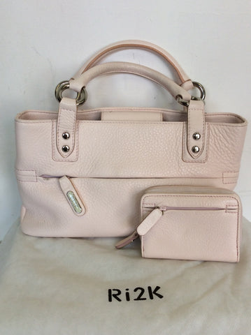 RI2K PALE PINK LEATHER HANDBAG & MATCHING PURSE