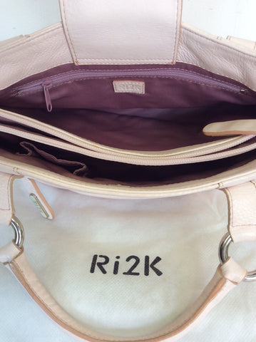 RI2K PALE PINK LEATHER HANDBAG & MATCHING PURSE