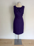 HOBBS INVITATION PURPLE PENCIL DRESS & JACKET SUIT SIZE 14