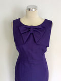 HOBBS INVITATION PURPLE PENCIL DRESS & JACKET SUIT SIZE 14
