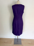 HOBBS INVITATION PURPLE PENCIL DRESS & JACKET SUIT SIZE 14