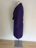 HOBBS INVITATION PURPLE PENCIL DRESS & JACKET SUIT SIZE 14