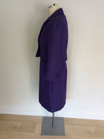 HOBBS INVITATION PURPLE PENCIL DRESS & JACKET SUIT SIZE 14