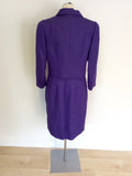 HOBBS INVITATION PURPLE PENCIL DRESS & JACKET SUIT SIZE 14