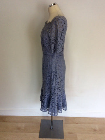 MONSOON BLUE LACE SPECIAL OCCASION DRESS SIZE 12
