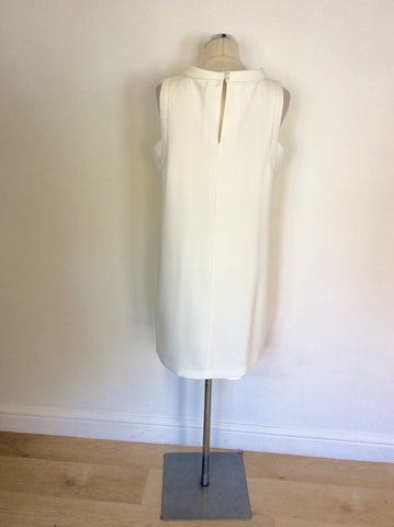 MARKS & SPENCER AUTOGRAPH WHITE SHIFT DRESS SIZE 14