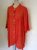 SARAH SANTOS CORAL OVERSIZE LINEN TOP SIZE M