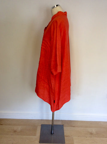 SARAH SANTOS CORAL OVERSIZE LINEN TOP SIZE M