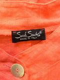 SARAH SANTOS CORAL OVERSIZE LINEN TOP SIZE M