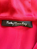 BETTY BARCLAY RED SILK HOODED ZIP UP JACKET SIZE 12