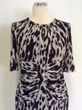 WHISTLES BELLA TYLER ANIMAL PRINT SILK DRESS SIZE 14