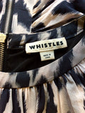 WHISTLES BELLA TYLER ANIMAL PRINT SILK DRESS SIZE 14