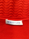 WHISTLES ORANGE KNIT LONG SLEEVE DRESS SIZE 12