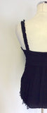 WHISTLES BLACK SILK FLOATY CAMISOLE TOP SIZE 10