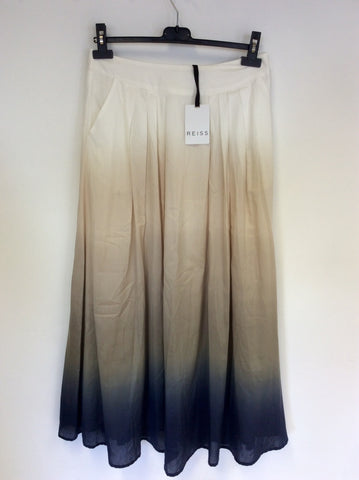 BRAND NEW REISS NAVEEN PRINTED MAXI SKIRT IN STONE SIZE 8