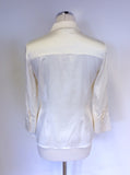HOBBS WHITE SILK BLOUSE SIZE 10