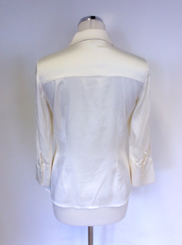 HOBBS WHITE SILK BLOUSE SIZE 10