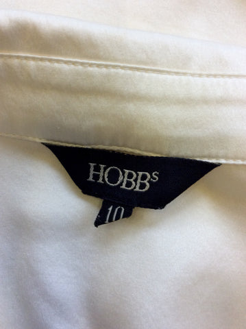 HOBBS WHITE SILK BLOUSE SIZE 10