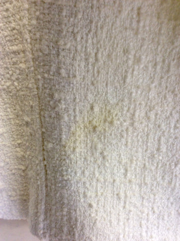 BRAND NEW LUISA SPAGNOLI WHITE ZIP UP CHAIN BELT JACKET SIZE 46 UK 14