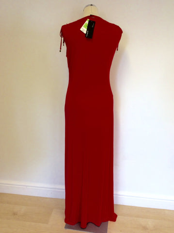 BRAND NEW MARKS & SPENCER AUTOGRAPH RED MAXI DRESS SIZE 12