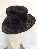 OCCASIONS BY FAILSWORTH MILLINERY BLACK COIL & FEATHER TRIM FORMAL HAT