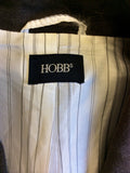 HOBBS DARK BROWN LINEN JACKET SIZE 16