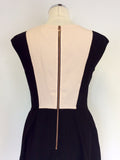 BRAND NEW TED BAKER BLACK & NUDE PINK SKATER DRESS SIZE 2 UK 10