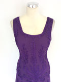 PHASE EIGHT PURPLE APPLIQUÉ SPECIAL OCCASION DRESS SIZE 10