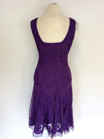 PHASE EIGHT PURPLE APPLIQUÉ SPECIAL OCCASION DRESS SIZE 10