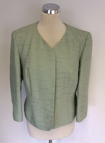 PHASE EIGHT LIGHT GREEN SPECIAL OCCASION JACKET SIZE 14 & MATCHING HANDBAG