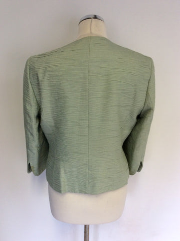 PHASE EIGHT LIGHT GREEN SPECIAL OCCASION JACKET SIZE 14 & MATCHING HANDBAG