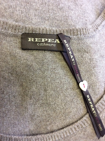 BRAND NEW REPEAT LIGHT BROWN CASHMERE SLEEVELESS KNIT DRESS SIZE 36 UK 8