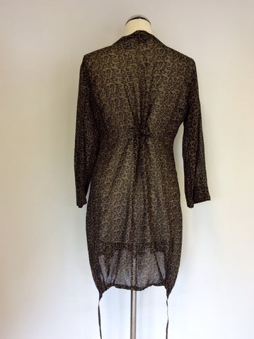 THE MASAI CLOTHING COMPANY BROWN LEOPARD PRINT TUNIC TOP/DRESS SIZE S
