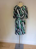 WHISTLES BELLA IKAT SILK PRINT DRESS SIZE 14