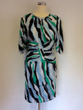 WHISTLES BELLA IKAT SILK PRINT DRESS SIZE 14