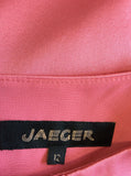 JAEGER ROSE PINK SILK BLOUSE SIZE 12