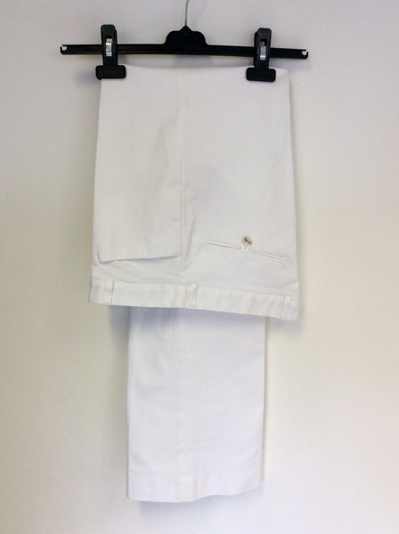 JOSEPH WHITE COTTON TROUSERS SIZE 44 UK 16