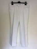 JOSEPH WHITE COTTON TROUSERS SIZE 44 UK 16