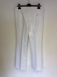 JOSEPH WHITE COTTON TROUSERS SIZE 44 UK 16