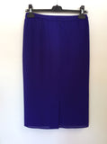 CONDICI PURPLE PLEATED BACK JACKET & PENCIL SKIRT SUIT SIZE 12