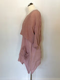 MADE IN ITALY PINK LINEN LAGEN LOOK TOP SIZE L/XL