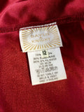 BAYLIS & KNIGHT RED SATIN FRONT CORSET TOP SIZE 12