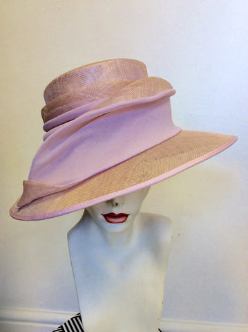 GINA BACCONI PALE PINK FORMAL HAT ONE SIZE