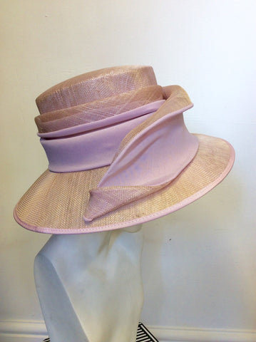 GINA BACCONI PALE PINK FORMAL HAT ONE SIZE