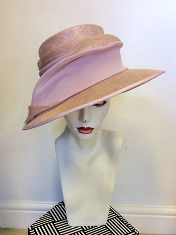 GINA BACCONI PALE PINK FORMAL HAT ONE SIZE
