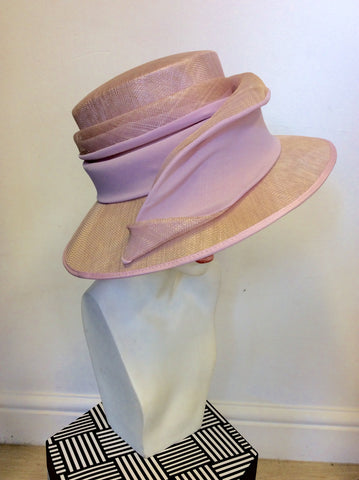 GINA BACCONI PALE PINK FORMAL HAT ONE SIZE