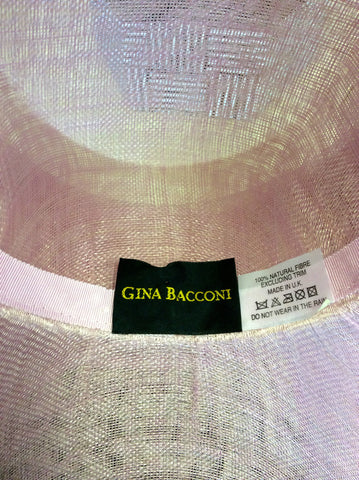 GINA BACCONI PALE PINK FORMAL HAT ONE SIZE