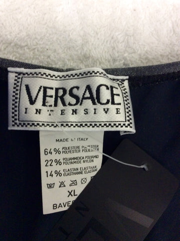 BRAND NEW VERSACE SILVER SPARKLE SWIMSUIT SIZE XL