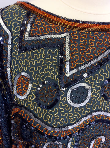 OLIVER JAMES BEADED & SEQUINNED TOP & FLOATY SKIRT SIZE XL