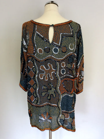 OLIVER JAMES BEADED & SEQUINNED TOP & FLOATY SKIRT SIZE XL